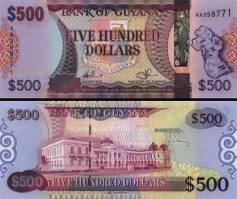 *500 Dolárov Guyana 2011, P37 UNC - Kliknutím na obrázok zatvorte -